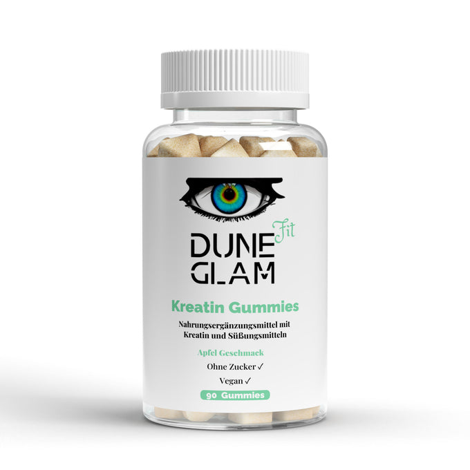 DUNEGLAMfit Hochdosierte Kreatin-Gummis (9000 mg) – Vegan, 30 Portionen – Sofort wirksam, keine unerwünschten Nebenwirkungen