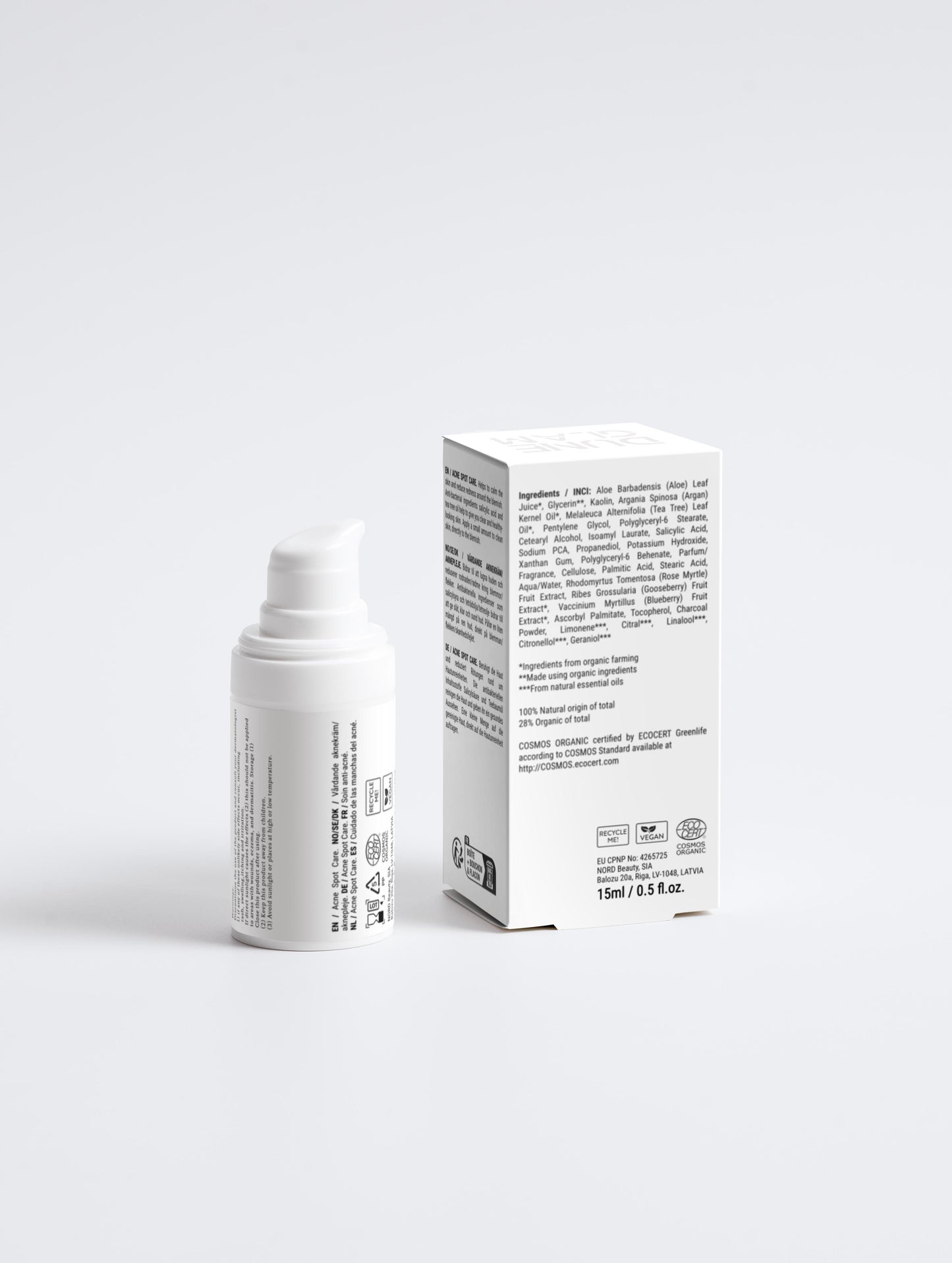 DUNEGLAM Aknecreme 15ml - gezielte Aknepflege, reduziert Rötungen mit 3% Teebaumöl